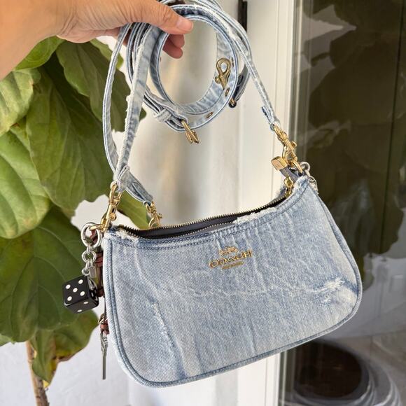 Coach In Loved Denim Teri Crossbody with Charms CDY76 - Picture 2 of 12